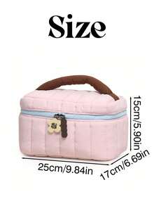 Personalized Embroidered Quilted Makeup Bag