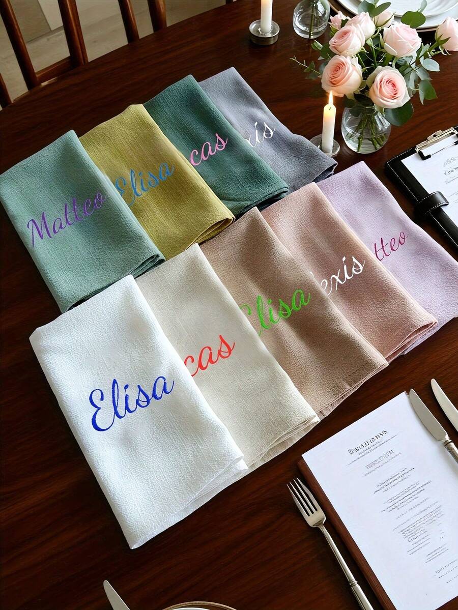 Personalized Embroidered Cloth Napkin