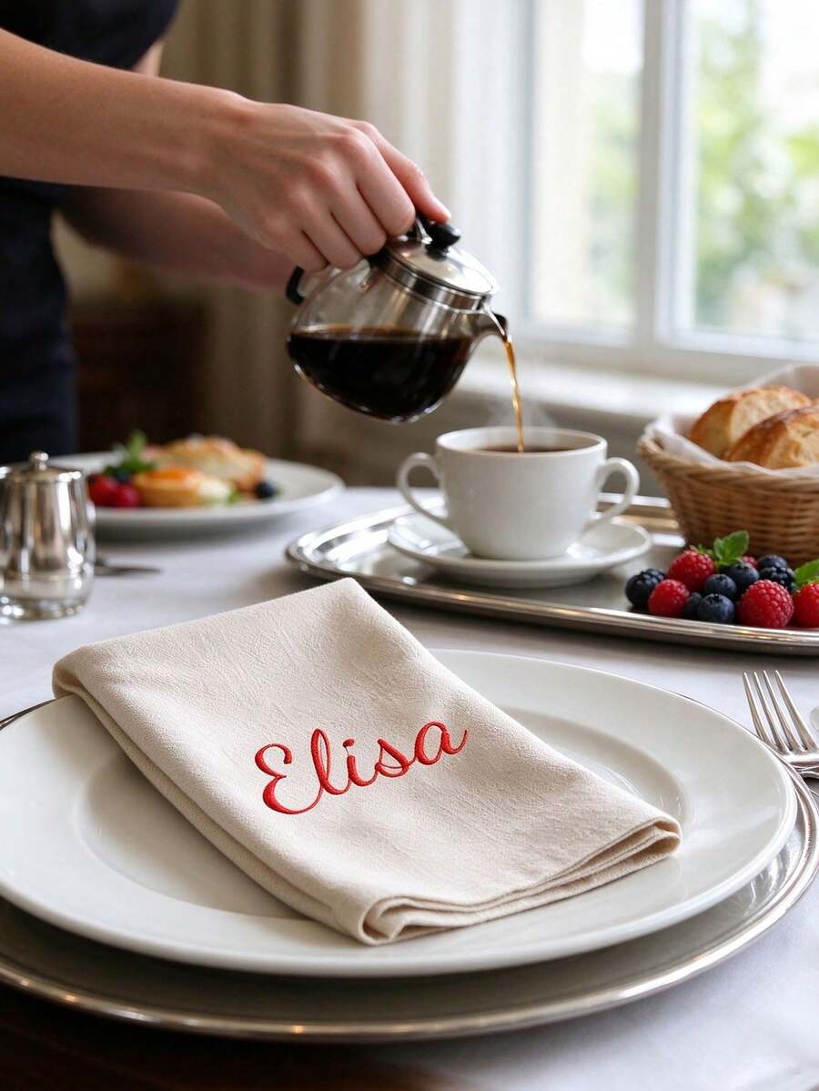 Personalized Embroidered Cloth Napkin