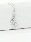 Personalized Music Note Name Necklace
