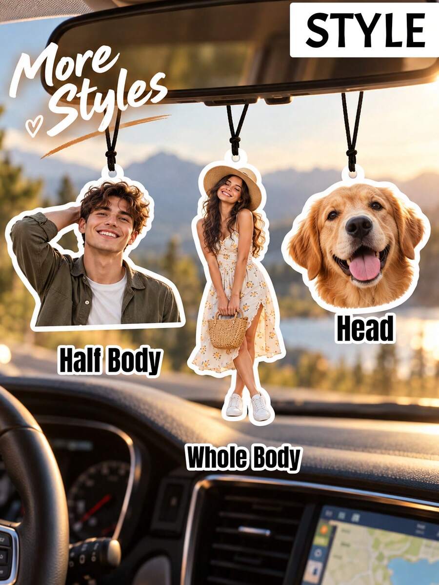 Custom Photo Rearview Mirror Ornament