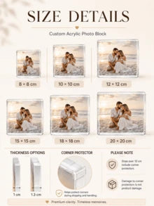 Personalized Acrylic Photo Display Block